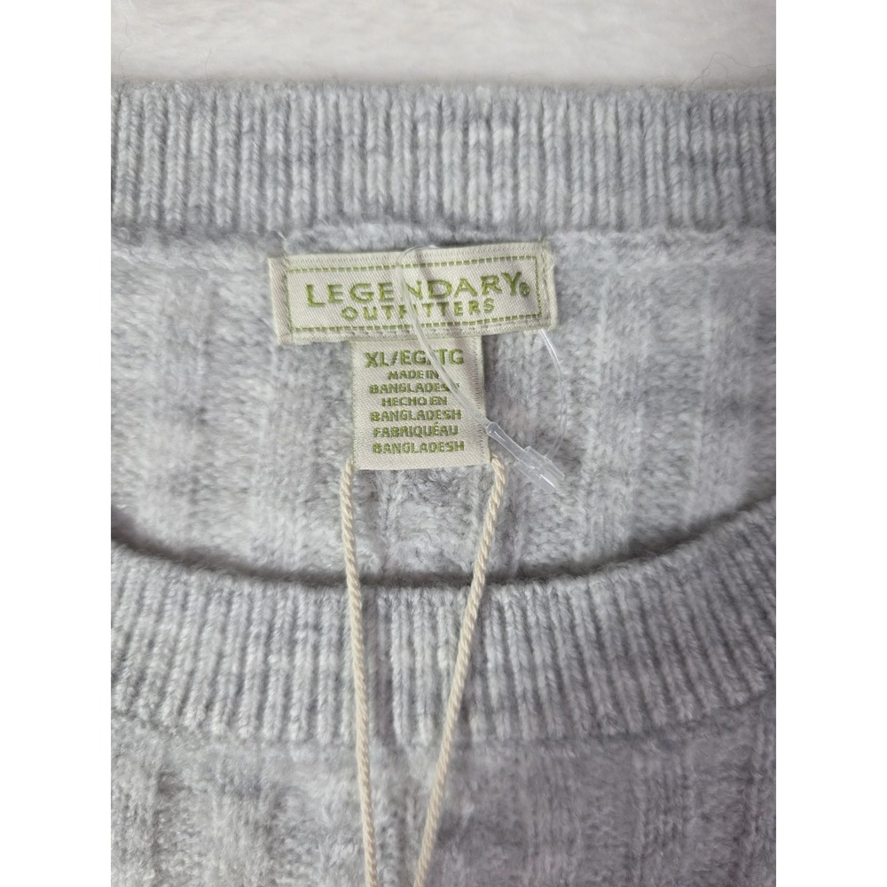 Legendary Outfitters XL Cozy Cable Knit Sweater Gray Soft Pullover NWT - Picture 6 of 10